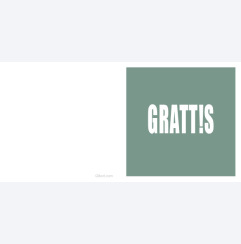 Grattis - gr�n