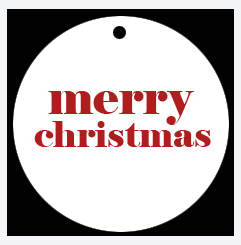 Juldeco - merry christmas, r�d